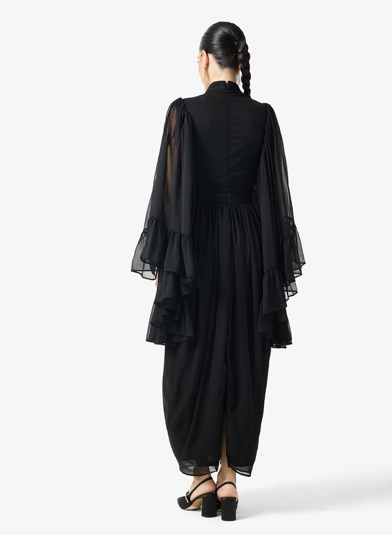 Threadz by Ajooni Layered Chiffon Dress - Image 2